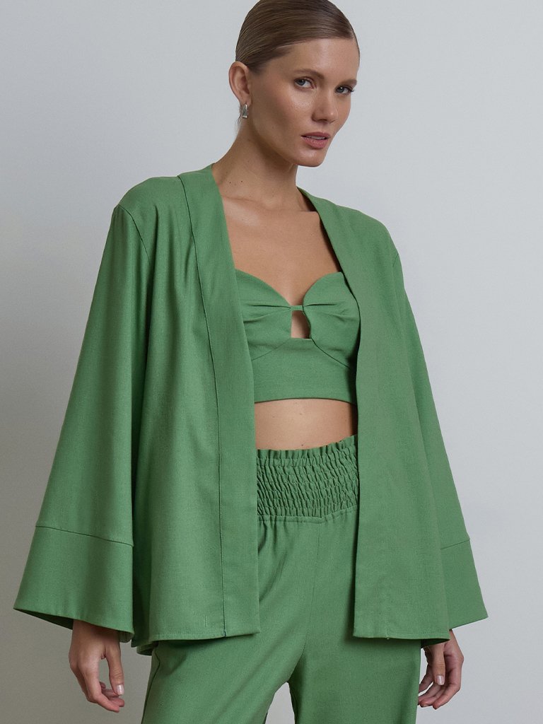 Kimono de Linho com Faixa